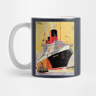 Poster Retro Ship Vintage Cruise Vessel Mug